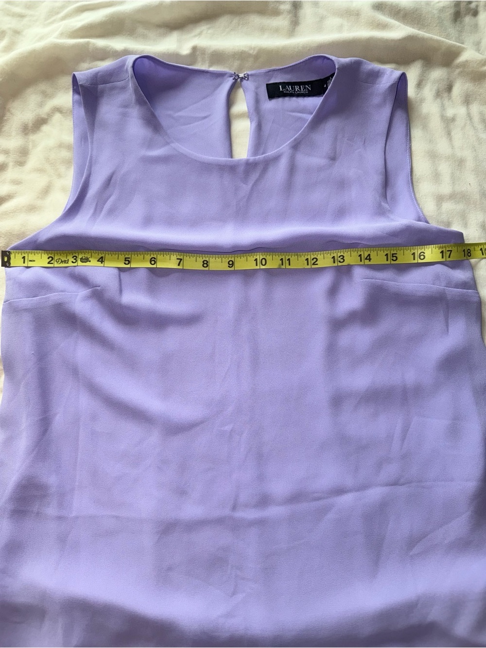 Lauren Ralph Lauren Lavender Layered Sleeveless Mini Dress - Picture 6 of 9